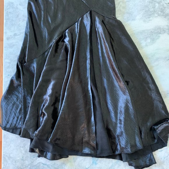 Express black halter open back satin maxi dress - Picture 10 of 14